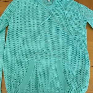 NWOT mesh like hooded sweater
